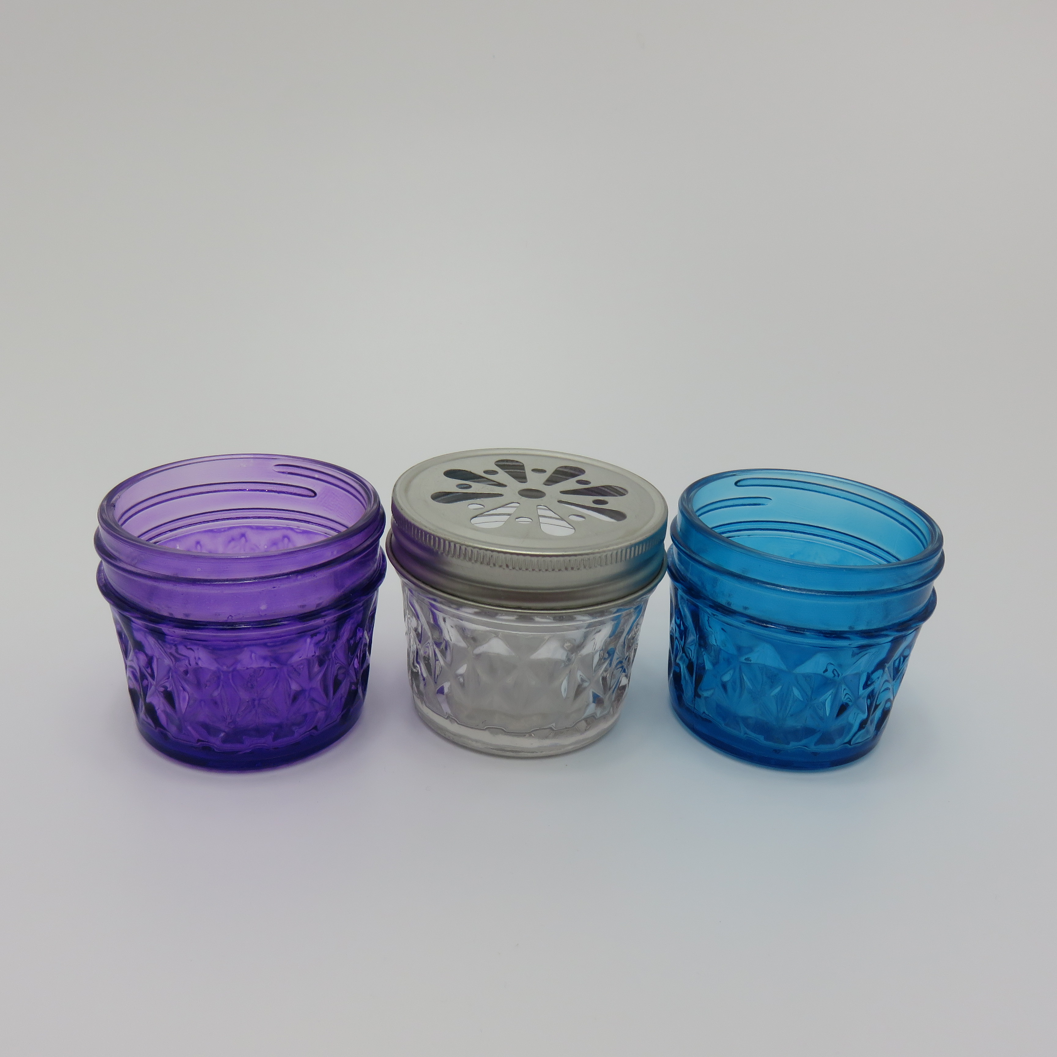 16oz clear wide mouth glass mason canning jar, glass mason jar with solid lid