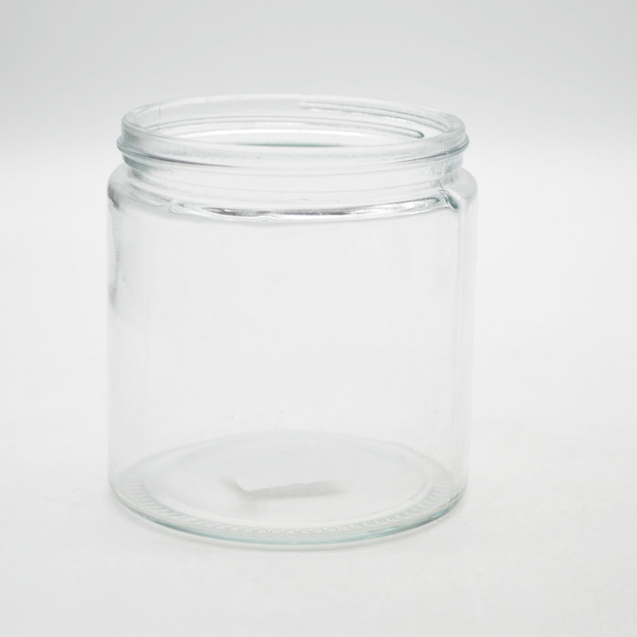16oz glass jar with gold lid 500ml cosmetic container with aluminium cap