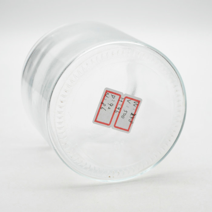 16oz glass jar with gold lid 500ml cosmetic container with aluminium cap