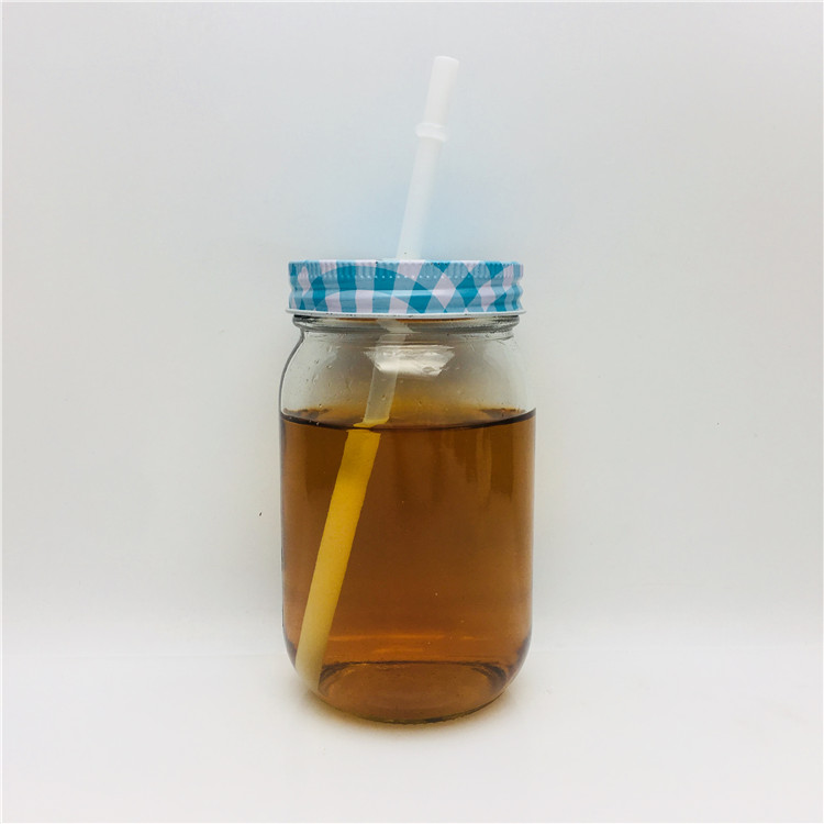 16oz glass mason orange juice jar lemonade glass drinking bottle with lid wholesale