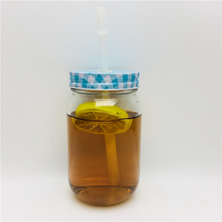 16oz glass mason orange juice jar lemonade glass drinking bottle with lid wholesale