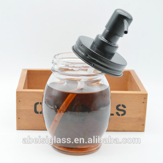 16oz glass round mason jar for soap liquid with pump lid