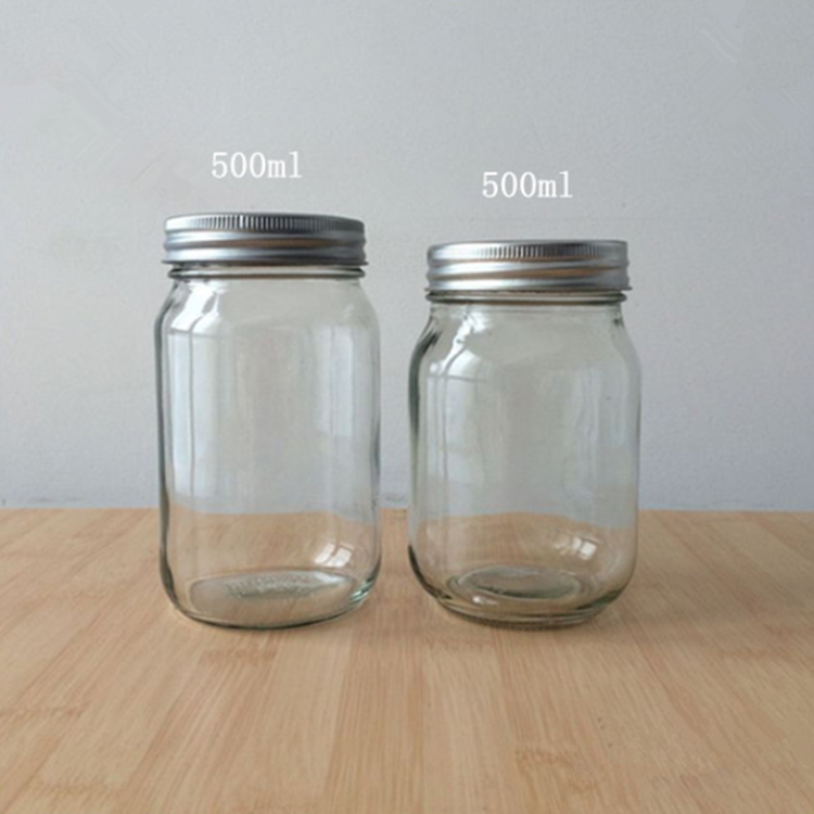 16oz wide mouth glass jar for canning food storage with twist off lids