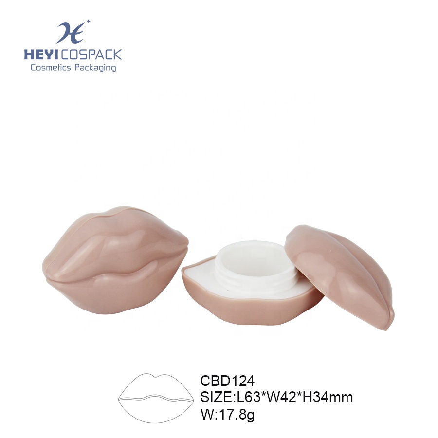 17.8 g empty bottle lip makeup case container cosmetic package new unique lip shaped plastic cosmetic jar