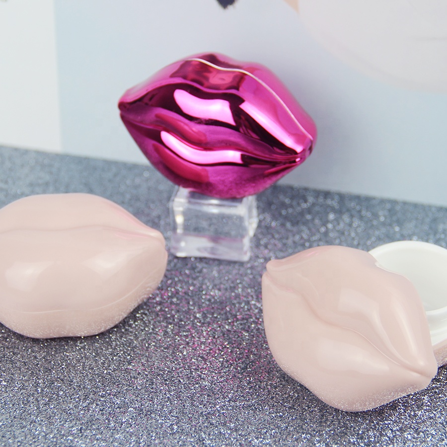 17.8 g empty bottle lip makeup case container cosmetic package new unique lip shaped plastic cosmetic jar