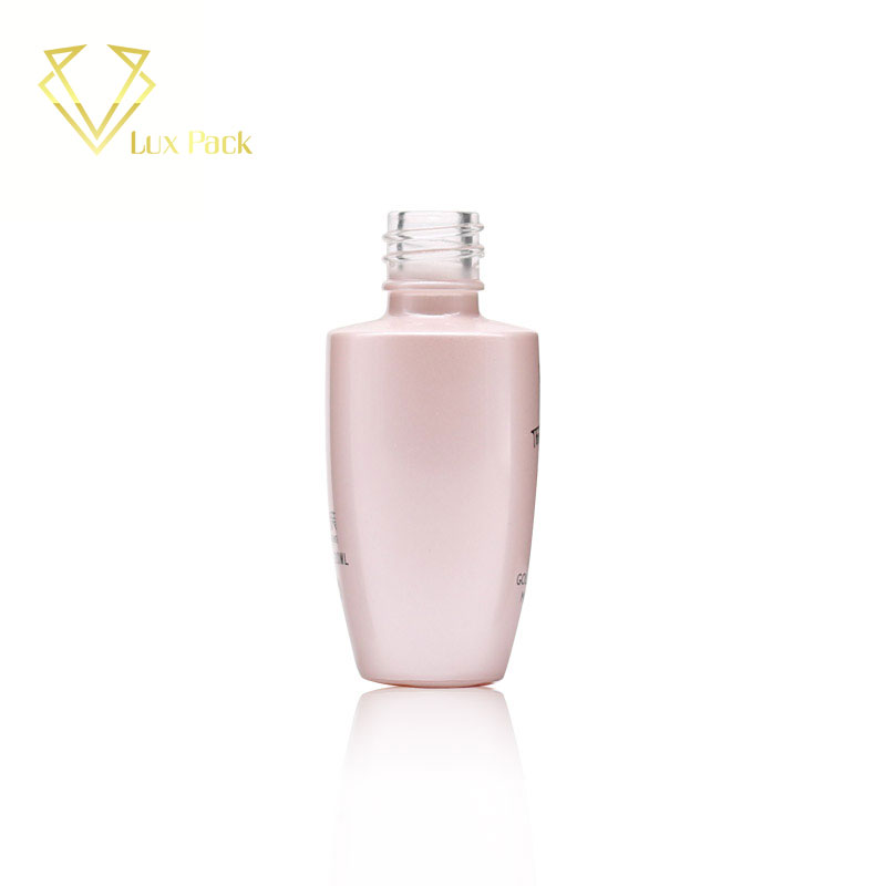 170ml 180ml 190ml high quality square shape pink empty liquid lotion cosmetic glass bottle