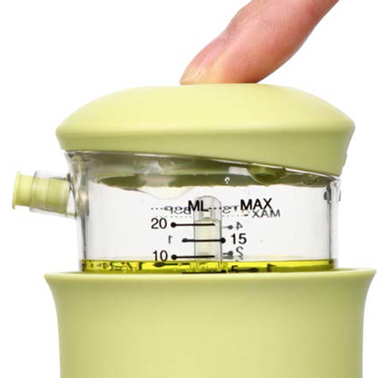 17oz New Olive Oil Measured Bottle, Perfect Glass Oil Bottle with Gravity Spout Lid