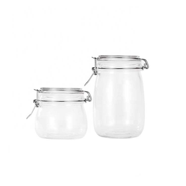 17oz wide mouth vacuum multi-purpose candy jars airtight glass storage containers with clip lid