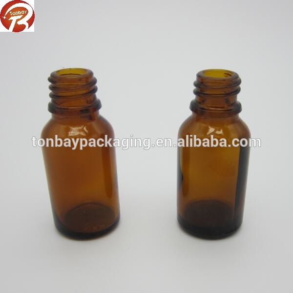 18/410 10ml 15ml 20ml 30ml amber glass bottle containers with tamper evident plastic cap and inner dropper