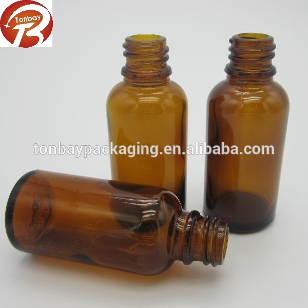 18/410 10ml 15ml 20ml 30ml amber glass bottle containers with tamper evident plastic cap and inner dropper