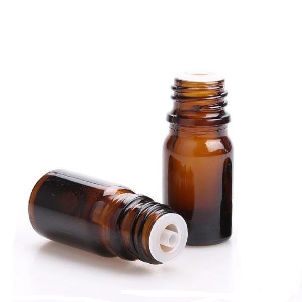 18/410 10ml amber essential oil glass bottle amber E liquid glass bottle container low price from China manufacturer