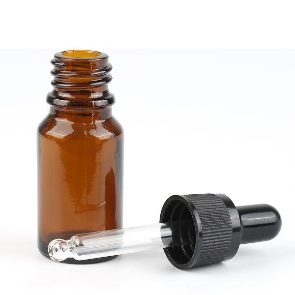18/410 10ml amber essential oil glass bottle amber E liquid glass bottle container low price from China manufacturer
