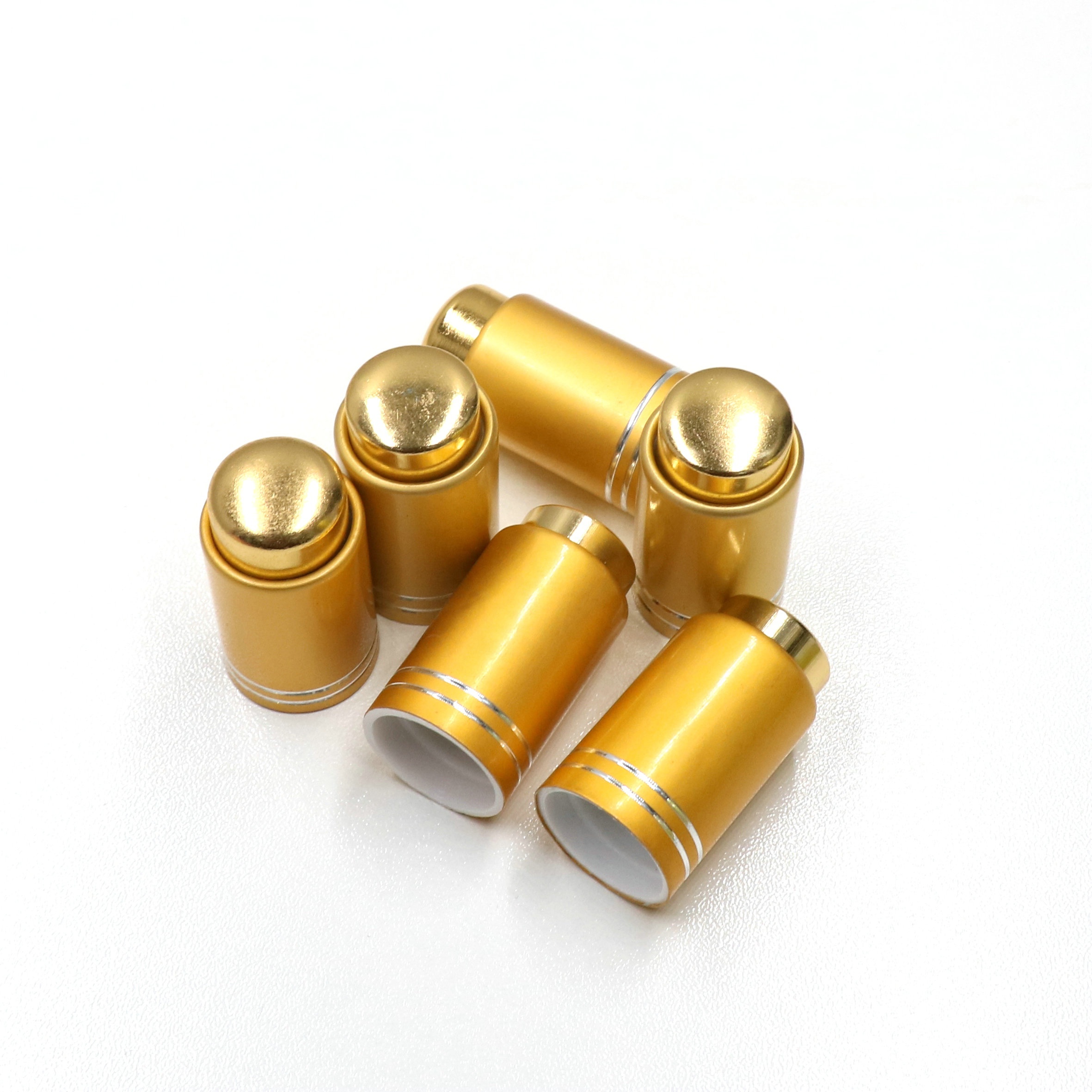 18/410 aluminum gold press dropper cap for oil bottle