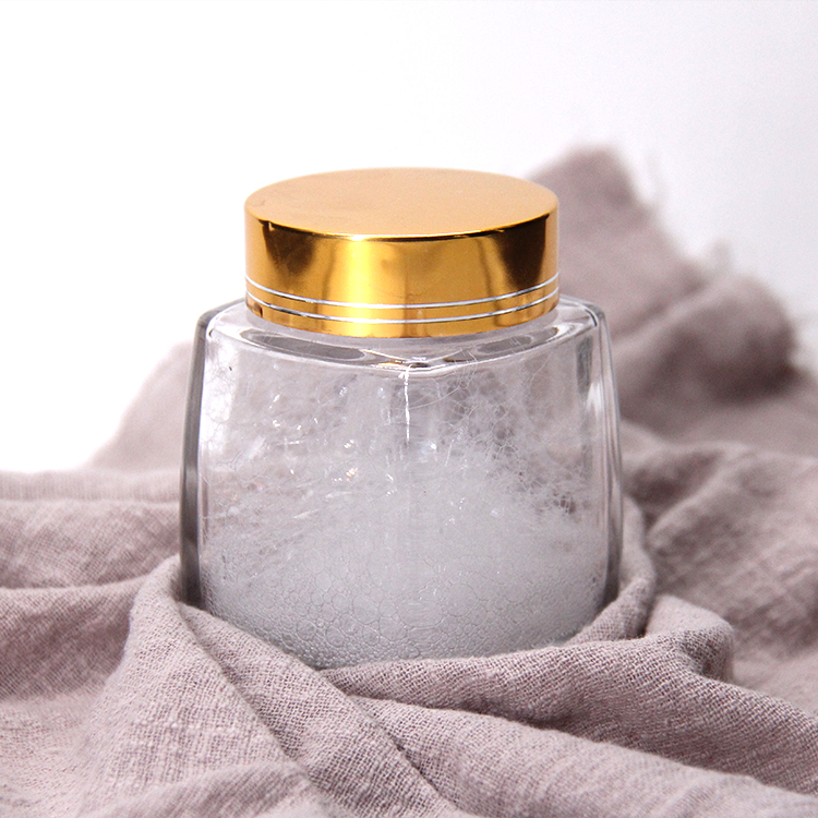 180Ml 380Ml Square Glass Honey Jar With Screw Metal Lid Glass Bottle Container