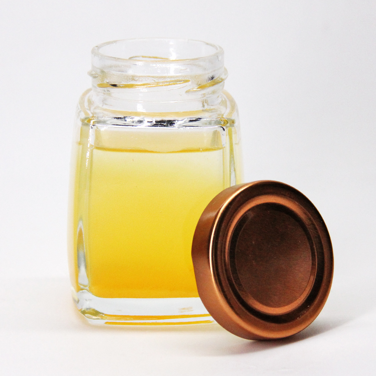 180Ml 380Ml Square Glass Honey Jar With Screw Metal Lid Glass Bottle Container