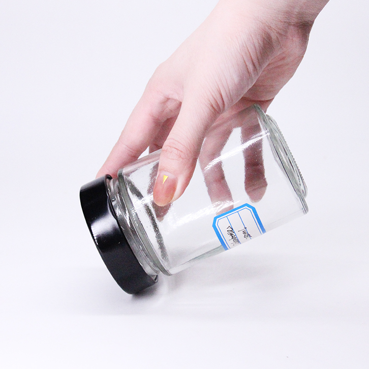 180Ml Clear Small Round Straight Sided Glass Jars With Screw Lid For Food Beverage Honey