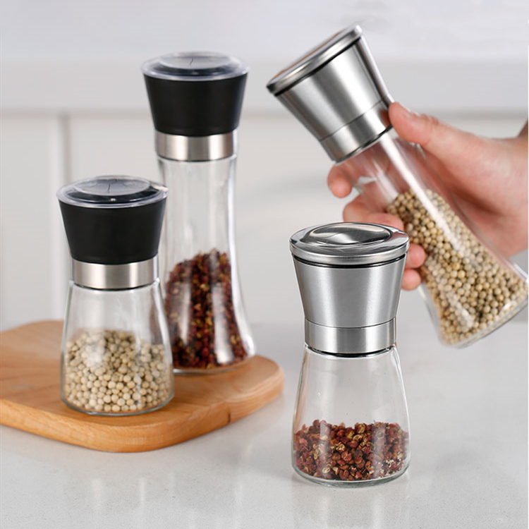 180g 300g hand grinder bottle glass seasoning bottle for sesame black pepper