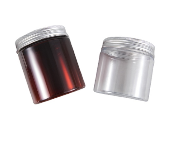 180g cosmetic packaging pet plastic cream jar with aluminum lid