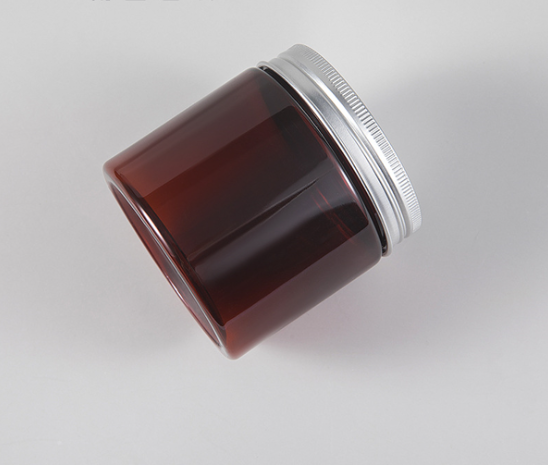 180g cosmetic packaging pet plastic cream jar with aluminum lid