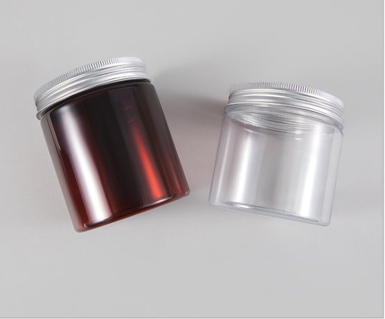 180g cosmetic packaging pet plastic cream jar with aluminum lid