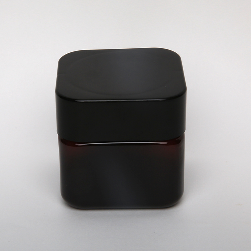 180ml/215ml Empty Clear/brown square cosmetic cream jar 250g/300g seal honey plastic jar