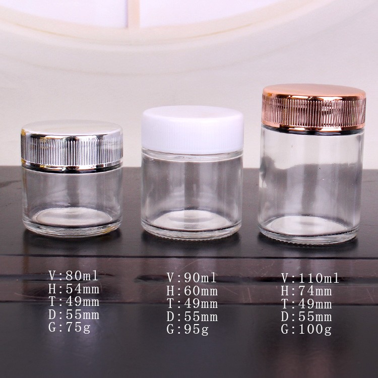 180ml 260ML glass jar with metal lid for honey jam sauce