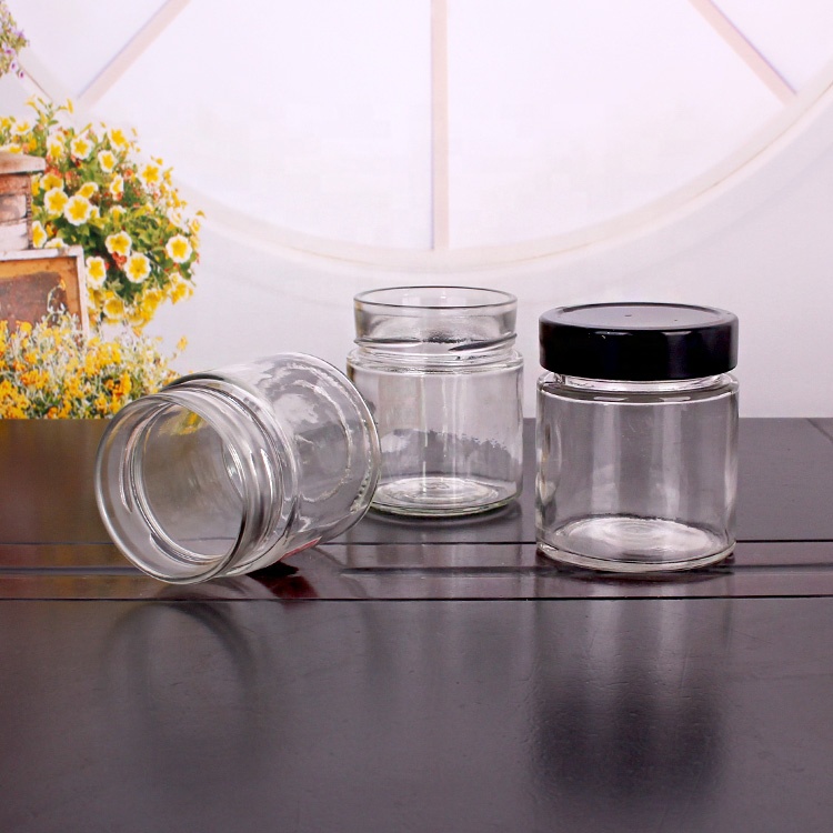 180ml 260ML glass jar with metal lid for honey jam sauce