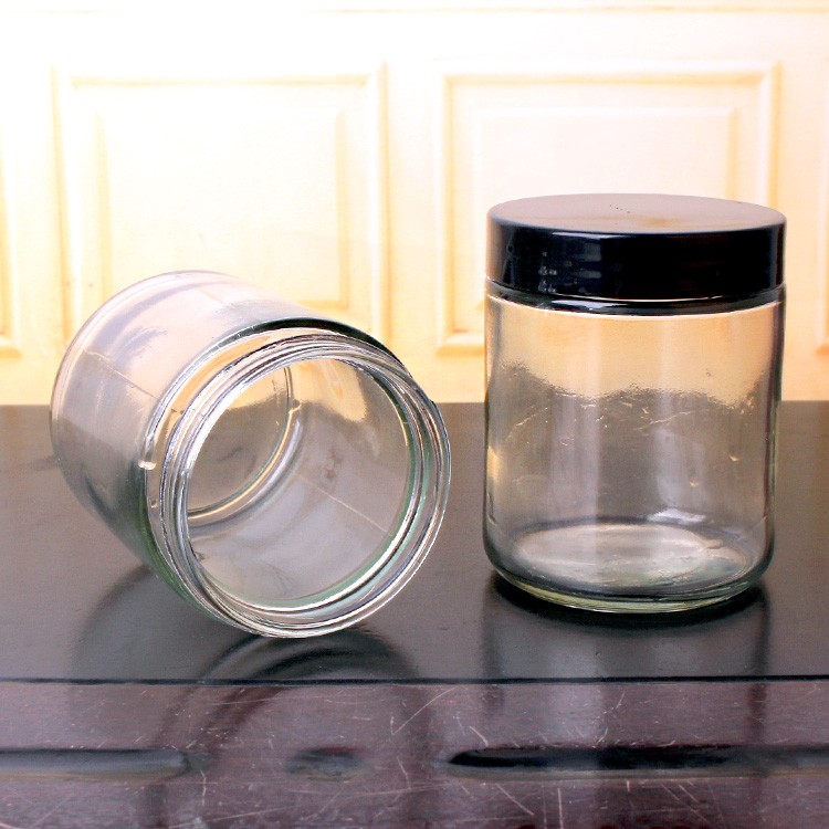180ml 260ML glass jar with metal lid for honey jam sauce