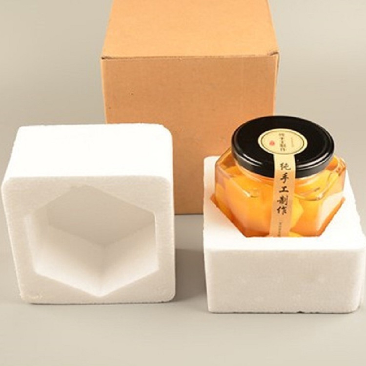 180ml  280ML 380ML 500ML Hexagon Glass Bottle Honey Jam  Glass Jar Food Bottle With Foam Box