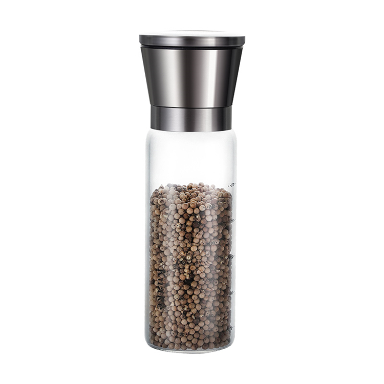 180ml 300ml 500ml Hand grinder domestic grinding bottle glass seasoning bottle for pepper powder black pepper sesame