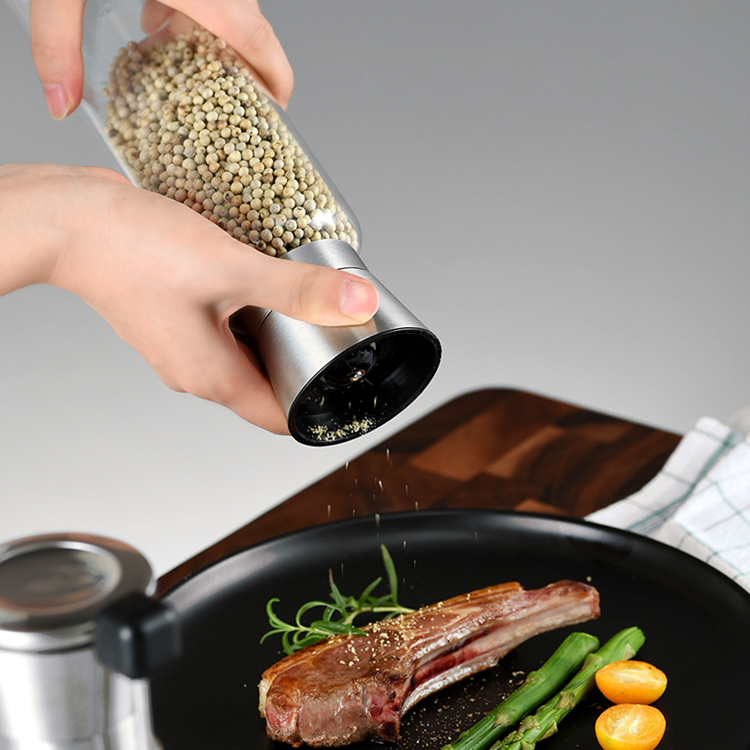 180ml 300ml 500ml Hand grinder domestic grinding bottle glass seasoning bottle for pepper powder black pepper sesame