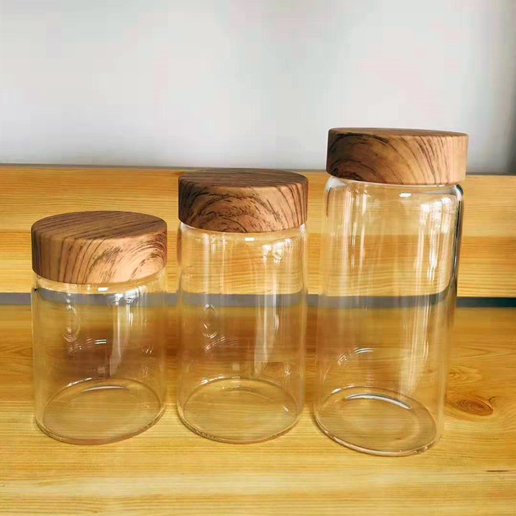 180ml 360ml 500ml 750ml Food grade Honey candy glass jar with bamboo lid top e