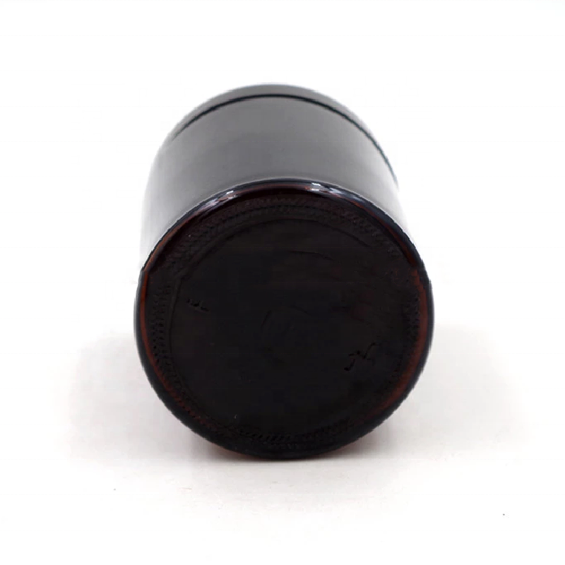 180ml 6 oz Amber Straight Side Round Mason jar Glass Jar with plastic Lid