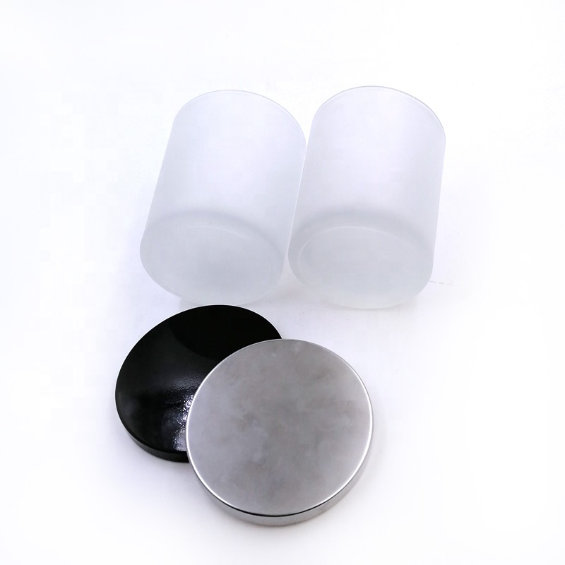 180ml 6oz 220ml 7oz weed jars custom matte frosted clear round flower packaging candle jar with kush hemp black metal wooden lid