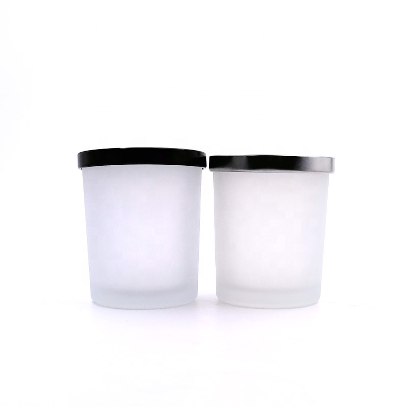 180ml 6oz 220ml 7oz weed jars custom matte frosted clear round flower packaging candle jar with kush hemp black metal wooden lid