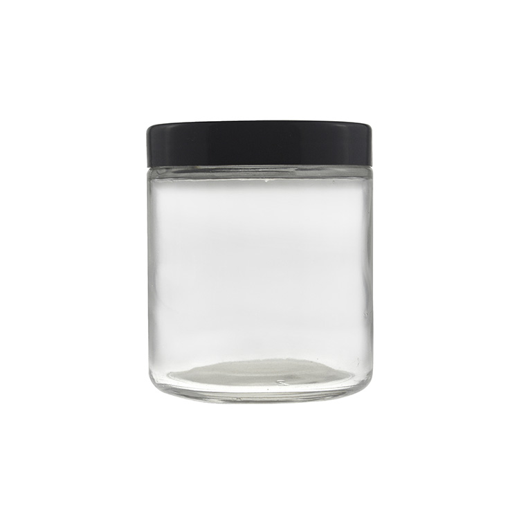 180ml/6oz clear round straight side glass jar for honey storage container
