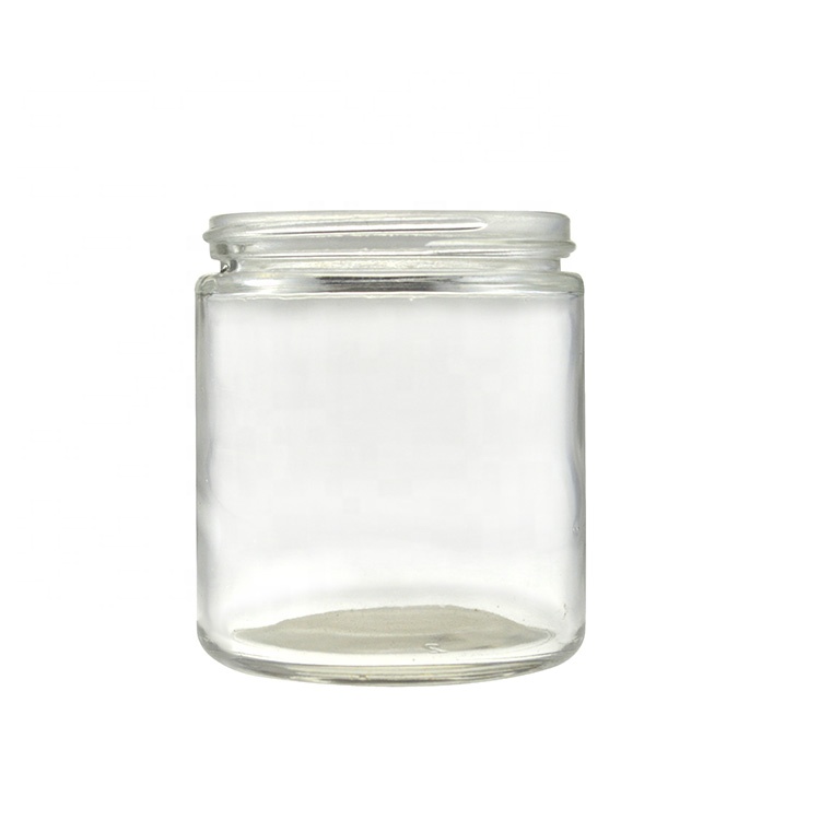 180ml/6oz clear round straight side glass jar for honey storage container