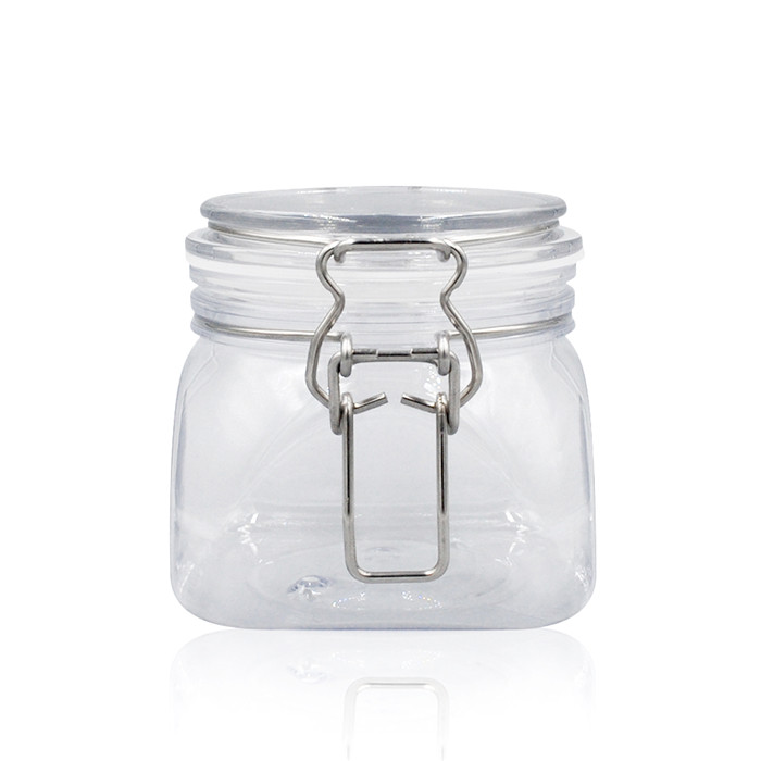 180ml 6oz round shape clear pet plastic hermetic jar for bath salt and body scrub