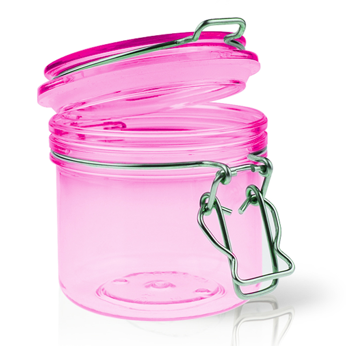 180ml 6oz round shape clear pet plastic hermetic jar for bath salt and body scrub