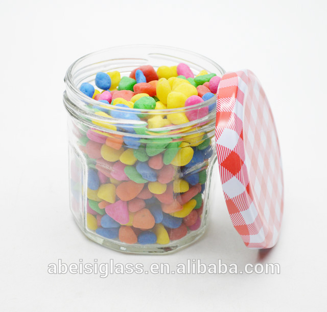 180ml Polygon Fancy Glass Honey Jar With screw cap