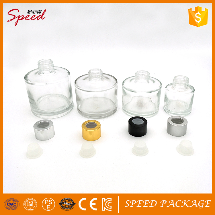 180ml Round aroma glass reed diffuser bottle with sola flower & rattan sticks
