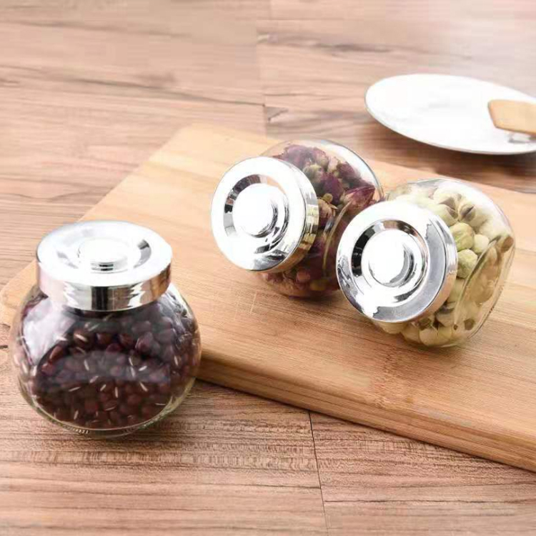 180ml flat drum bottles with lid for kitchen seasoning glass jar