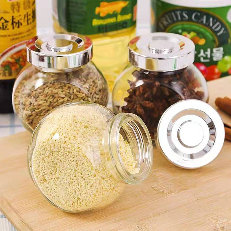 180ml flat drum bottles with lid for kitchen seasoning glass jar