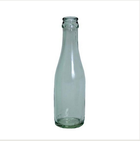 187ML clear mini champagne glass bottle 6.32oz wine glass bottle wholesale glass bottle with crown cap