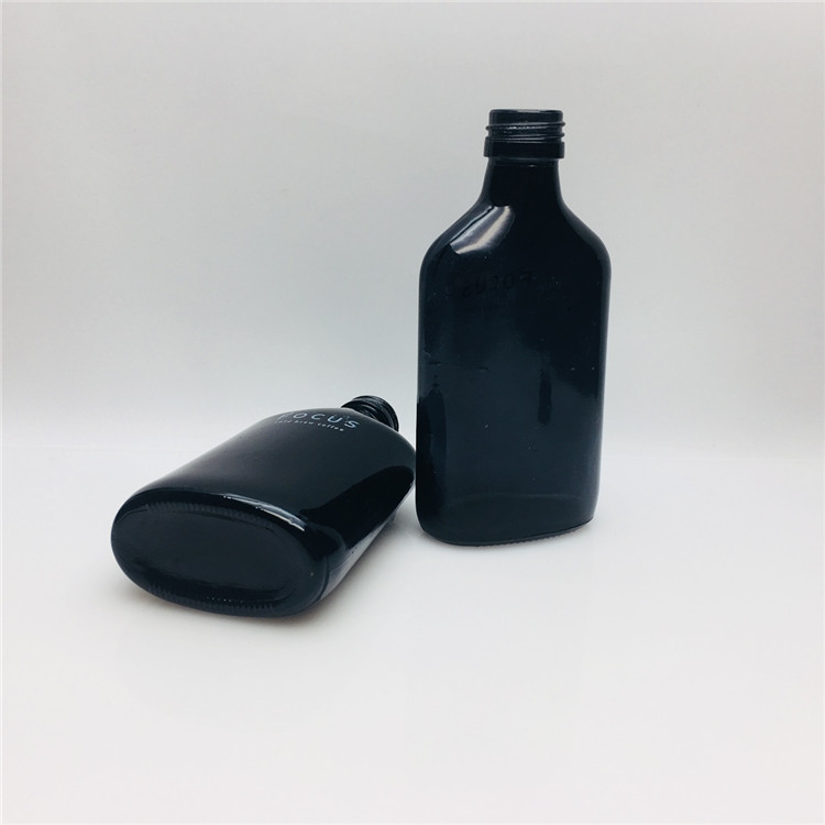 187ml 200ml black glass wine bottles with aluminium lid