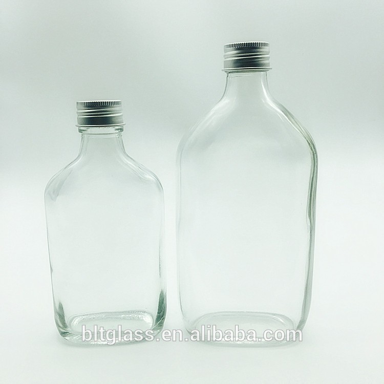 187ml 250ml 375ml 500ml flat vodka whiskey brandy cold brew coffee glass bottles with screw top