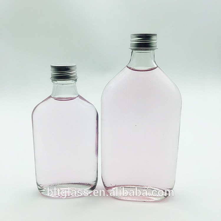 187ml 250ml 375ml 500ml flat vodka whiskey brandy cold brew coffee glass bottles with screw top