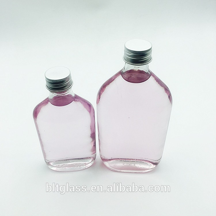 187ml 250ml 375ml 500ml flat vodka whiskey brandy cold brew coffee glass bottles with screw top