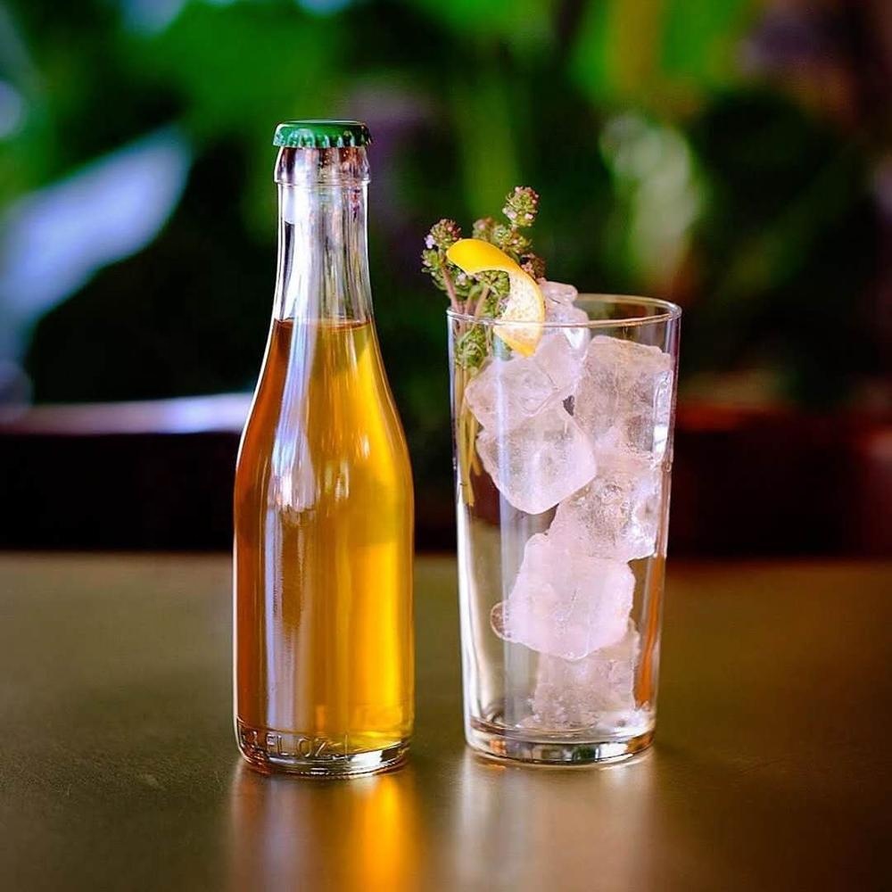 187ml 250ml Empty Clear Flat Bottom Champagne Sparkling Wine Soda Water Carbonated Beverage Cocktails Glass Bottle with lid