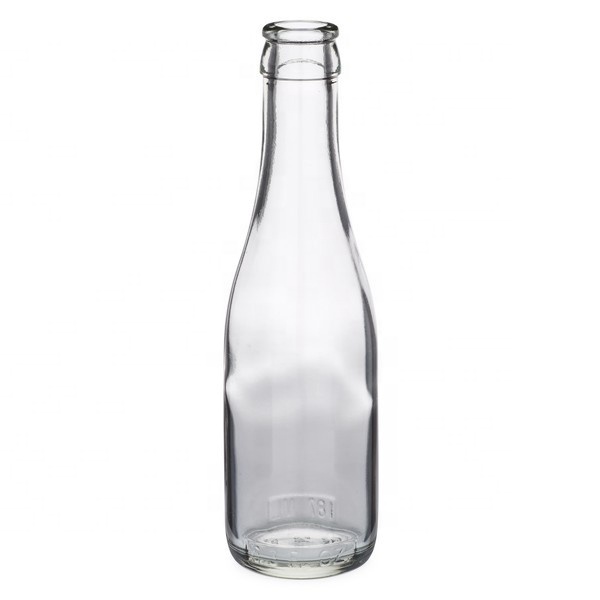 187ml Clear Flat Bottom Champagne Glass Bottles